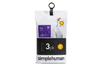 Simplehuman Pack of 20 Code E/20 Litre Bin Liners