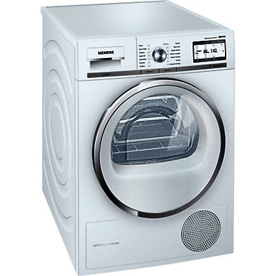 Siemens WT48Y890GB Heat Pump Condenser Tumble Dryer, 9kg Load, A+++ Energy  Rating, White
